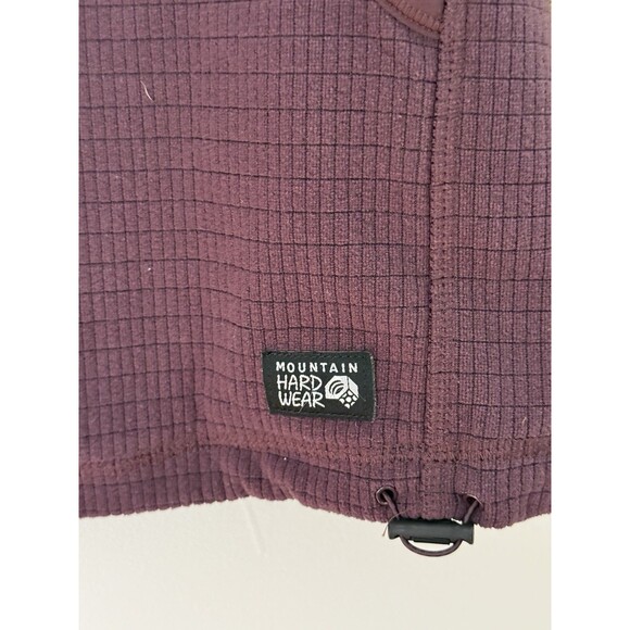 Mountain Hardwear Hoodie Sweatshirt Womens XL Green/purple Waffle Knit Gorpcore - Picture 2 of 8